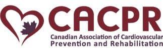 Logo of the canadian association of cardiovascular prevention and rehabilitation (cacpr), featuring a heart and a maple leaf.