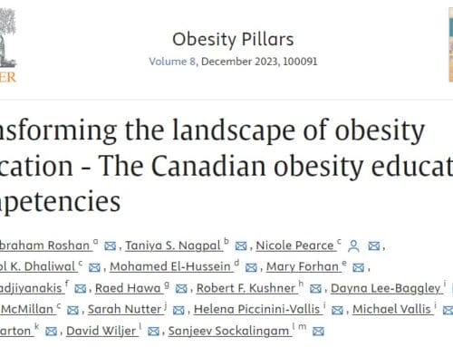 New Publication: Transforming the landscape of obesity education – The Canadian obesity education competencies