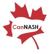Logo consisting of the word "CanNASH" with red letters "Can" and black letters "NASH," surrounded by segments of a red maple leaf.